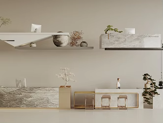 New Chinese Reception Desk Front Desk 3d model