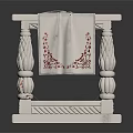 Classic White Table With Intricate Carved Legs And Smooth Marble Top Design