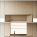 Modern Kitchen Interior Design With Dark Cabinets Drawers Countertop And Wall Panels