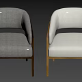 Modern Cream Fabric Upholstered Solid Wood Frame Leisure Armchair For Cozy Home Living Room