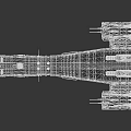 Advanced Metallic Spacecraft With Propulsion Engines And Antenna Arrays For Deep Space Exploration