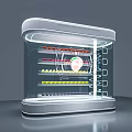 Transparent Commercial Display Equipment With Layered Shelves And Illuminated Interior