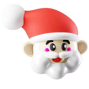 Modern Santa Claus Christmas decorations Cartoon Santa Claus 3d model