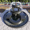 European-style fountain water feature 3d model