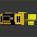 Yellow And Black Commercial Equipment Machinery Units With Conveyor Belt And Control Panel