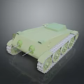 Green Tank Model With Detailed Tracks And 3D Render Design Features 3d model