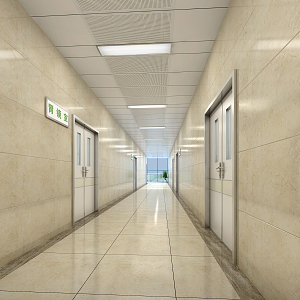 Modern aisle patient access 3d model