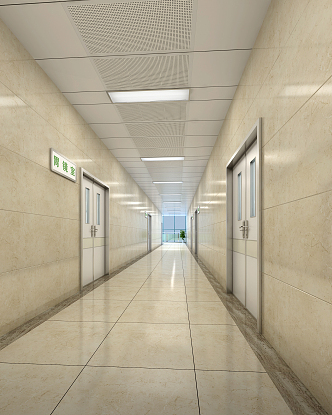 Modern aisle patient access 3d model