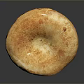 Fresh Orange Brown Mushroom With Large Cap Visible Texture And Thick Stem On Dark Background