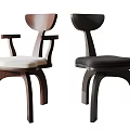Leisure Chairs In Different Styles With Metal Wooden Frames And White Black Cushions