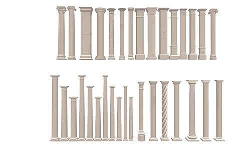 Jane's Roman Column Square Round Roman Column 3d model