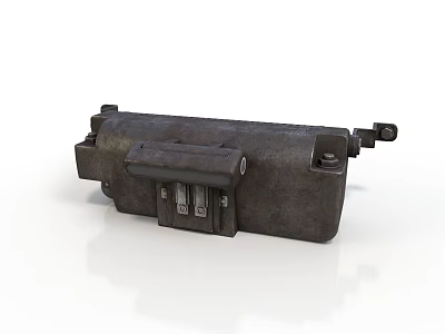 Industrial Black Metal Mechanical Component With Connecting Parts And Fixed Structure 3d model