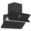 Modern Black Kitchen Range Hood Appliance With Digital Control Panel 3d model