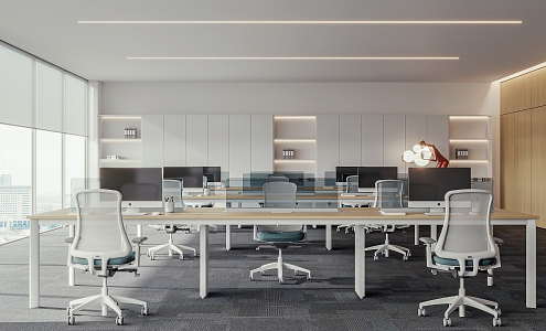 Open office area 3d model