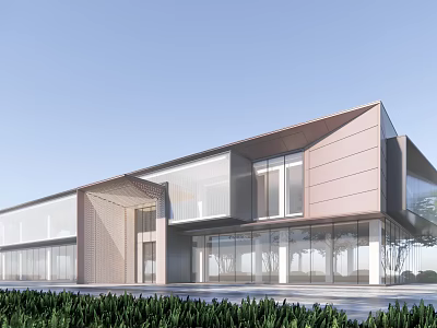Modern Sales Office Building Simple Sales Office Club Commercial 3d model
