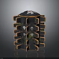 Multilayered Decorative Equipment With Skull Pattern Black Orange Structure And Top Decoration