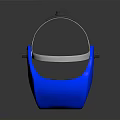 Blue Welding Helmet With Pink Lens And Protective Design For Safety