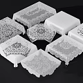 White Lace Tablecloths With Various Styles And Intricate Floral Patterns