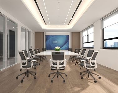 Modern Meeting Room Meeting Table and Chair 3d model