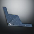 Sleek Military Stealth Aircraft With Flying Wing Design And Dark Coloring