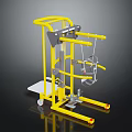 Yellow Metal Frame Sports Training Equipment With Wheels And Handle For Fitness