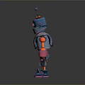 Robot Assistant Small Robot Butler Robot Butler Figure Game Figure 3d model
