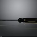 Ergonomic Professional Screwdriver With Black Handle Yellow Accents And Metal Shaft