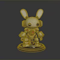 Rabbit Machine Rabbit Mechanical Rabbit Mech Rabbit Science Fiction Rabbit Cyberpunk Rabbit Cyberpunk Rabbit 3d model