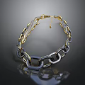 Stylish Gold And Silver Metal Chain Bracelet With Link Design For Daily Use
