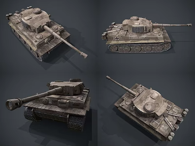 German Tiger Heavy Tank Low Mold 3d model