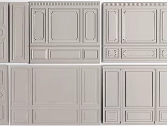 European-style wall panel European-style line European-style gypsum board 3d model