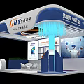 GHY Huayang Animal Health Exhibition Booth With Screen Display Cabinets And Product Showcase
