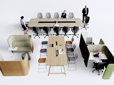 Modern Office Desk and Chair Office Desk and Chair Office Card Seat Conference Table model