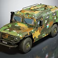 Military Armored Vehicle With Camouflage Paint Off Road Tires And Military Insignia