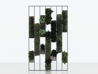 Modern plant wall landscape wall green plant wall screen partition wall landscaping wall modeling wall 3d model