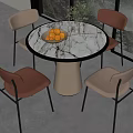 Modern Leisure Table and Chair Negotiation Table and Chair Dining Table and Chair Table and Chair Combination 3d model
