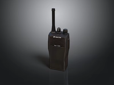 Black HYT TC-500 Two Way Walkie Talkie Professional Electronic Communication Device 3d model