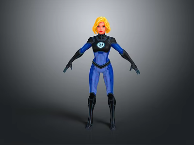 Superwoman Wonder Woman Lady Soldier Female Detective Female Detective 3d model
