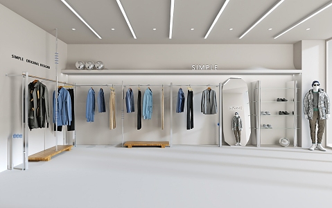 Modern Clothing Store Men's Clothing Store 3d model