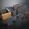 Industrial Electrical Control Equipment And Panels With Metallic Cases And Various Colors