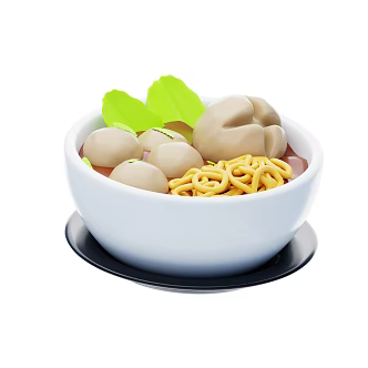 Modern Noodles Malatang Food Cartoon Food 3d model