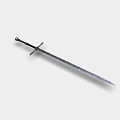Medieval Forged Sword With Handmade Steel Blade Black Hilt And Crossguard Design
