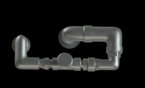 Modern Piping 3d model