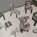 Modern Children's Tables and Chairs 3d model