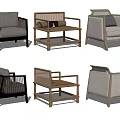 Modern Single Sofa Designs with Wooden Frame Fabric Cushions and Armrests for Living Room