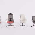 Various Modern Office Chairs With Ergonomic Design And Rolling Casters