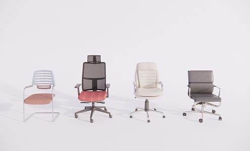 Modern office chair worker chair combination 3d model