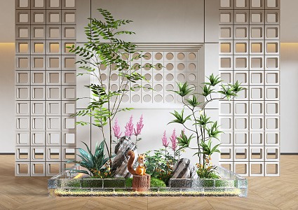 Modern Indoor Landscape Landscaping Landscape Setches Indoor Landscape Indoor Landscape Bryophytes Plant Heap 3d model