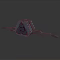Sturdy Grey Structural Component Featuring Hexagonal Core And Extended Arms