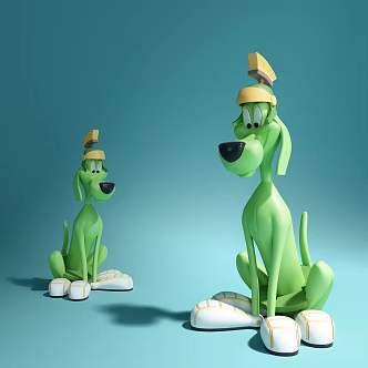 Modern Cartoon Doll Handmade Leisurely Puppy 3d model
